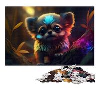 Rompecabezas de 1000 Piezas para Adultos Divertido Rompecabezas Familiar de caniches con póster a Juego y Hoja de Trivia (tamaño 38 x 26 cm)