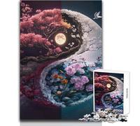 Rompecabezas de 1000 Piezas para Adultos, Divino Yin y Yang, desafiante Juego Familiar, Apto para Mayores de 14 años (tamaño 38x52cm)