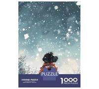 Rompecabezas De 1000 Piezas para Adultos Dog in Winter Wonderland Snow Rompecabezas para Adultos Juegos De Relajación Desafío Difícil Ayuda A Ejercitar El Cerebro 70x50cm/1000pcs