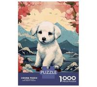 Rompecabezas De 1000 Piezas para Adultos Dog Japanese Landscape Rompecabezas para Adolescentes Juego Práctico Desafío Difícil Regalo De Cumpleaños, Regalos, 70x50cm/1000pcs