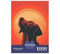 Rompecabezas De 1000 Piezas para Adultos Dog Portrait in Warm Sunset Tones Rompecabezas para Adolescentes Juguetes Antiestrés Desafío Difícil Actividades Divertidas En Casa 70x50cm/1000pcs