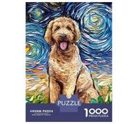 Rompecabezas De 1000 Piezas para Adultos Dog Starry Night Van Gogh Rompecabezas para Adultos Juegos Relajantes Que Mejoran La Memoria Interacción Entre Padres E Hijos 70x50cm/1000pcs