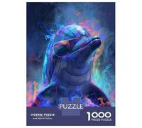 Rompecabezas De 1000 Piezas para Adultos Dolphin In Colorful Paint Rompecabezas para Adultos Juegos Relajantes Regalo De Cumpleaños Regalos Y Cumpleaños Únicos 70x50cm/1000pcs