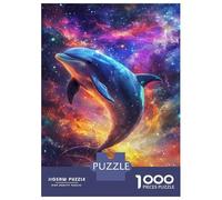 Rompecabezas De 1000 Piezas para Adultos Dolphin in The Cosmos -1 Rompecabezas para Adultos Juguetes Antiestrés Desafío Difícil para Cumpleaños, Navidad 70x50cm/1000pcs