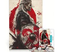 Rompecabezas de 1000 Piezas para Adultos Doncella escudera vikinga Juguete Educativo interacción Entre Padres e Hijos cumpleaños y Navidad 38x26cm