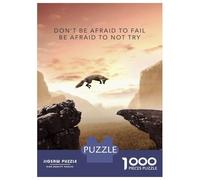 Rompecabezas De 1000 Piezas para Adultos Dont Be Afraid To Fail Rompecabezas para Adultos Juegos Relajantes Análisis Y Lógica Oferta como Regalos para Toda La Familia 52x38cm/1000pcs