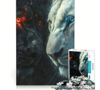 Rompecabezas de 1000 Piezas para Adultos Dos Personajes del Rey León Juguetes para armar interacción Entre Padres e Hijos fortalece el Amor Entre Parejas 38x26cm