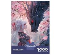 Rompecabezas De 1000 Piezas para Adultos Dragon and Cherry Blossom Beauty Rompecabezas para Adultos Juegos Divertidos Una Obra De Arte Oferta como Regalos para Toda La Familia 52x38cm/1000pcs