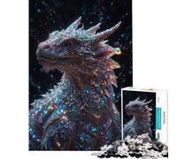Rompecabezas de 1000 Piezas para Adultos Dragón Brillante Juguete Educativo de 1000 Piezas Un desafío difícil para la Mente Juegos Familiares (38x52cm)