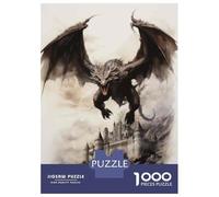 Rompecabezas De 1000 Piezas para Adultos Dragon Castle Fantasy Art Print Rompecabezas para Adultos Juegos De Relajación Regalos para Mujeres Cumpleaños Y Navidad 70x50cm/1000pcs