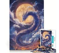 Rompecabezas de 1000 Piezas para Adultos Dragón Celestial sobre Paisaje Urbano Juego de Habilidad Mental,preciso y Divertido Tiempo de Juego Tranquilo (50x75cm)