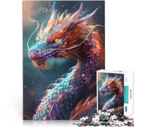 Rompecabezas de 1000 Piezas para Adultos Dragón cósmico de fantasía Matar el Tiempo en Vacaciones en casa Ideas de Regalos 38x26cm