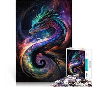 Rompecabezas de 1000 Piezas para Adultos Dragón Cósmico Etéreo Juguetes Juegos Educativos Antiestrés Gran Regalo para Juegos 38x26cm