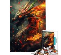 Rompecabezas de 1000 Piezas para Adultos Dragón de Chile Picante Diversión en casa Juego práctico para Toda la Familia Ideal para Mayores de 14 años Incluye Rompecabezas de 50x75cm