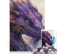 Rompecabezas de 1000 Piezas para Adultos Dragón de la Leyenda Púrpura Juego Imposible Reto para Completar 50x75cm