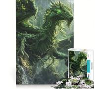 Rompecabezas de 1000 Piezas para Adultos: Dragón de la Naturaleza Despierta, Juego de ingenio, desafiante para completar, fortalece el Amor Entre Parejas, 50x75cm