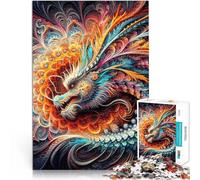 Rompecabezas de 1000 Piezas para Adultos Dragón de los Reinos Prisma para divertirse en Familia Adecuado para decoración de Escritorio. 52x38cm