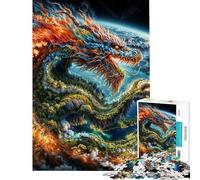 Rompecabezas de 1000 Piezas para Adultos Dragón Elemental de la Tierra Rompecabezas para Adultos Juegos relajantes Divertidos y con Humor para Disfrutar en casa (Tamaño 38x26cm)