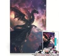 Rompecabezas de 1000 Piezas para Adultos Dragón Espacial al Borde del Abismo Juego Educativo desafío difícil fortalece el Amor Entre Parejas 50x75cm