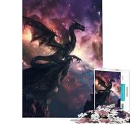 Rompecabezas de 1000 Piezas para Adultos Dragón Espacial al Borde Juguetes educativos Juegos educativos Regalos para Mujeres Regalo de cumpleaños (tamaño 38x52cm)
