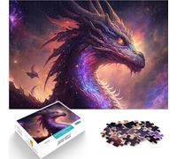 Rompecabezas de 1000 Piezas para Adultos Dragón Espacial Cósmico Competición de Velocidad de Manos Juego de desafío único 75x50cm