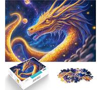 Rompecabezas de 1000 Piezas para Adultos Dragón Espacial Cósmico Hecho de cartón para y a Partir de 14 años Juegos Divertidos para familias Regalos difíciles y difíciles para Mujeres y Hombres