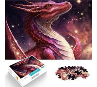 Rompecabezas de 1000 Piezas para Adultos Dragón Espacial Cósmico Hecho de Madera para Mayores de 14 años Regalos de decoración del hogar cumpleaños y Navidad tamaño：50x75cm