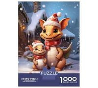 Rompecabezas De 1000 Piezas para Adultos Dragon Family Xmas Rompecabezas para Adultos Juguetes Antiestrés Corte De Precisión Actividades Divertidas En Casa 52x38cm/1000pcs