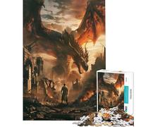 Rompecabezas de 1000 Piezas para Adultos Dragón Gigante de la Oscuridad Juguetes educativos y de Aprendizaje Juegos relajantes Un desafío difícil Excelentes Regalos y Juguetes (tamaño 38x26cm)