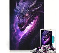 Rompecabezas de 1000 Piezas para Adultos Dragón Morado Juegos Educativos Difíciles y Retos Juego de Reto Único 50x75cm