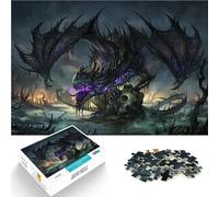 Rompecabezas de 1000 Piezas para Adultos Dragón Negro del pantano Juguete Educativo Intelectual descompresor Ideas de Regalos 75x50cm