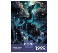 Rompecabezas De 1000 Piezas para Adultos Dragon Over Waterfalls Under Starry Sky Rompecabezas para Adultos Juego Práctico Decoración del Hogar Difícil Y Desafiante 38x26cm/1000pcs