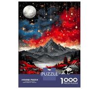 Rompecabezas De 1000 Piezas para Adultos Dragon Skull Landscape with Red Flowers Rompecabezas para Adultos Juego De Ingenio Desafío Difícil Desafiante De Completar 38x26cm/1000pcs