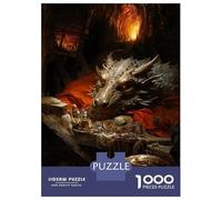 Rompecabezas De 1000 Piezas para Adultos Dragon Under The Moon with Red Tree Rompecabezas para Adultos Juegos Familiares para La Diversión Familiar Regalo De Cumpleaños, Regalos, 70x50cm/1000pcs