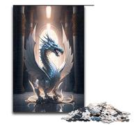 Rompecabezas de 1000 Piezas para Adultos Dragón Valiente Un Rompecabezas de ingenio Ideal para Regalar en Navidad o cumpleaños 75x50cm