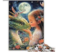 Rompecabezas de 1000 Piezas para Adultos: Dragón Volador y niña Rompecabezas de 1000 Piezas para Adultos Un desafío para la Mente, una Noche de Juegos en Familia (tamaño 50x75cm)