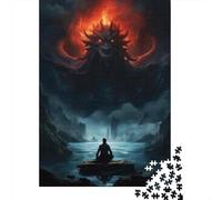 Rompecabezas De 1000 Piezas para Adultos Dragon Vs. Meditator Epic Battle Rompecabezas para Adultos Juegos Relajantes Pero Divertidos Y Humorísticos Juego Desafiante Regalos 38x26cm/1000pcs