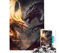 Rompecabezas de 1000 Piezas para Adultos Dragones en conflicto Juguetes educativos Juegos educativos Regalo de cumpleaños Excelentes Regalos y Juguetes (tamaño 38x26cm)