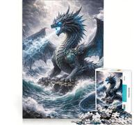 Rompecabezas de 1000 Piezas para Adultos: Dragones y Criaturas mitológicas Juego Educativo para ejercitar la Mente y Las Manos, Que fortalece el Amor en Pareja 50x75cm