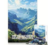 Rompecabezas de 1000 Piezas para Adultos Drakensberg Grand Traverse Sudáfrica Póster Decoración de Ajuste Ejercicio Mental Diversión Paz Juego Juego Festivo Ocio Regalo 38x52cm
