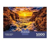 Rompecabezas De 1000 Piezas para Adultos Dramatic Sunset Over Crashing Waves Rompecabezas para Adolescentes Juego De Ingenio Desafío Difícil Juego Desafiante Regalos 70x50cm/1000pcs