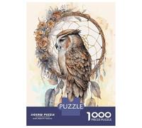 Rompecabezas De 1000 Piezas para Adultos Dream Catcher Owl Painting Rompecabezas Juego De Ingenio Una Obra De Arte Cumpleaños Y Navidad 38x26cm/1000pcs