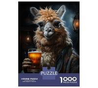 Rompecabezas De 1000 Piezas para Adultos Drunk Llama Rompecabezas para Adultos Juegos Relajantes Regalos para Mujeres Desafiantes para Completar 38x26cm/1000pcs
