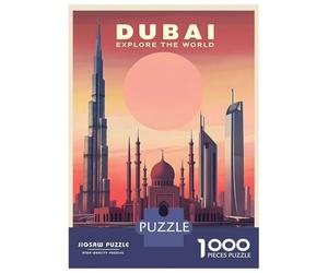 Rompecabezas De 1000 Piezas para Adultos Dubai Travel Rompecabezas para Adultos Juguete Decoración De Pared Decoración del Hogar Interacción Entre Padres E Hijos 52x38cm/1000pcs