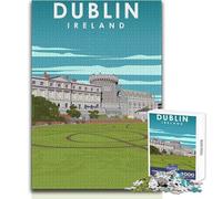 Rompecabezas de 1000 Piezas para Adultos, Dublín, Irlanda, Viajes, Arte, Juego de desafío único, Actividades Familiares, Regalos de cumpleaños, tamaño 50x75cm
