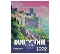 Rompecabezas De 1000 Piezas para Adultos Dubrovnik, Croatia Mosaic Travel Rompecabezas para Adultos Juguete Decoración De Pared Desafío Difícil Diversión Actividades En Casa, 38x26cm/1000pcs