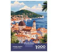 Rompecabezas De 1000 Piezas para Adultos Dubrovnik, Croatia Travel Rompecabezas para Adultos Juego Familiar Mejora La Memoria Regalos Y Cumpleaños Únicos 38x26cm/1000pcs