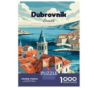 Rompecabezas De 1000 Piezas para Adultos Dubrovnik Croatia Travel Rompecabezas para Adultos Juegos Divertidos Corte De Precisión Actividades Divertidas En Casa, 70x50cm/1000pcs