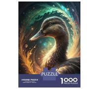Rompecabezas De 1000 Piezas para Adultos Duck in Cosmic Swirl Rompecabezas para Adultos Juguetes Antiestrés para La Diversión Familiar Regalos De Cumpleaños Y Únicos 38x26cm/1000pcs