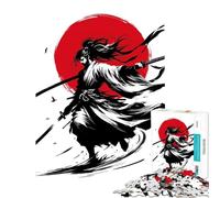 Rompecabezas de 1000 Piezas para Adultos Duelo de samuráis al Atardecer Juego Educativo y desafiante Un Regalo estupendo Divertido y con Mucho Humor (tamaño 38x52cm)